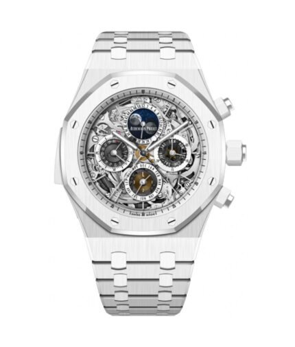 Audemars Piguet 26605CB.OO.1248CB.01 Royal Oak Grande Complication Openworked White Ceramic Watch