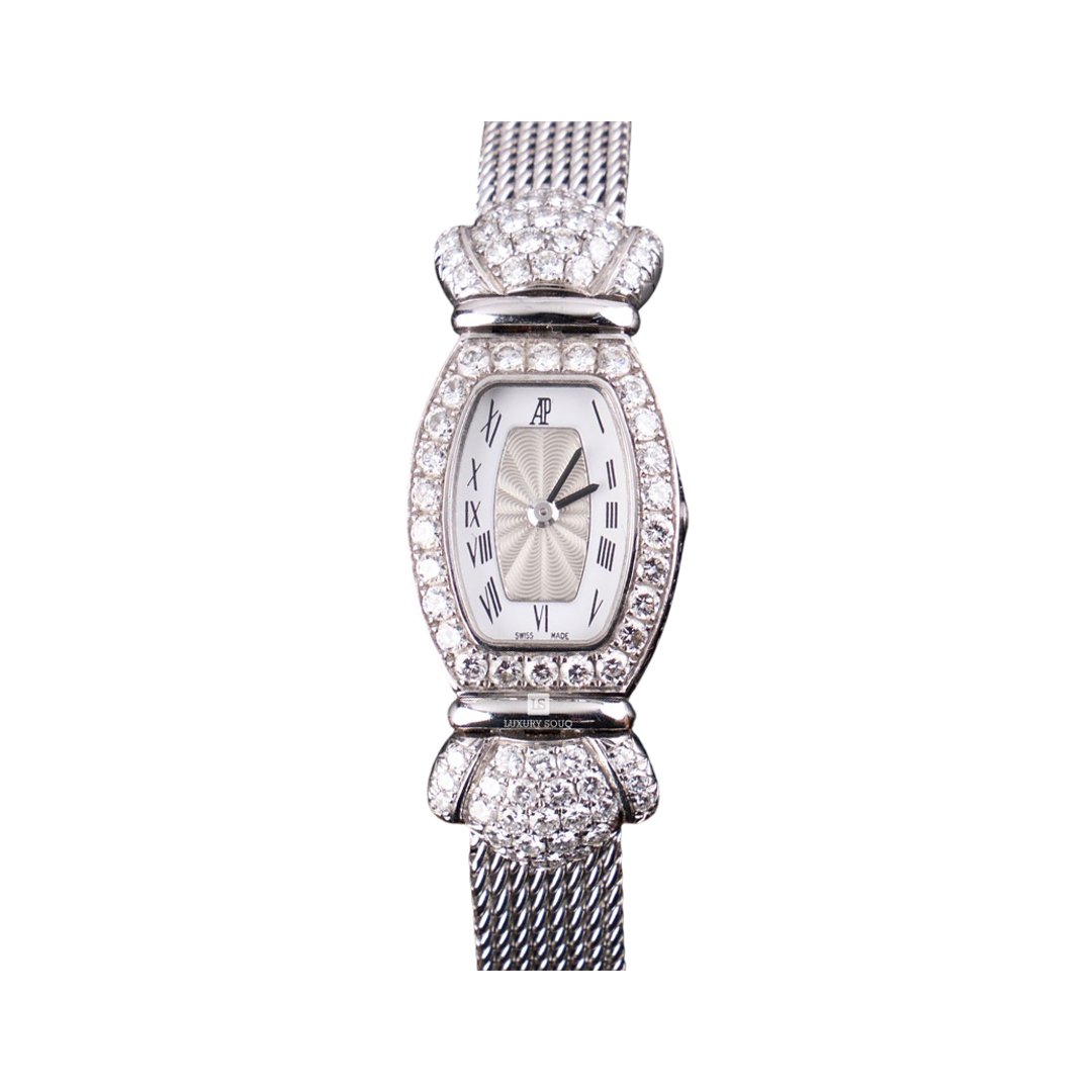 Audemars Piguet Charleston 67178BC.Z.1068BC.01 White Gold Diamond Bezel 14mm White Dial Ladies Watch - Luxury Souq Audemars Piguet Charleston 67178BC.Z.1068BC.01 White Gold Diamond Bezel 14mm White Dial Ladies Watch - Luxury Souq