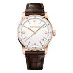 Audemars Piguet Code 11.59 15210OR.OO.A099CR.01 White Arabic Numerals Dial 41mm Rose Gold Brown Leather Straps Men's Watch