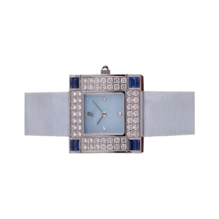 Audemars Piguet Myriad 67455BC.ZI.A022MR.01 White Gold Factory Diamond Bezel 28mm MOP Dial Ladies Watch - Luxury Souq