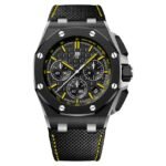 Audemars Piguet Royal 26420CE.OO.A005VE.01 Oak Offshore Chronograph Ceramic Black Yellow Dial Men's Watch