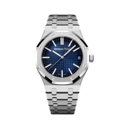 Audemars Piguet Royal Oak 15510BC.OO.1320BC.04 White Gold Smoked Blue Dial 41mm Men's Watch - Luxury Souq