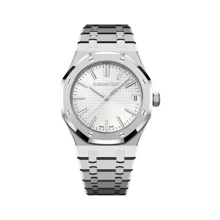 Audemars Piguet Royal Oak 15510ST.OO.1320ST.08 Automatic Stainless Steel 41mm White Dial Men's Watch - Luxury Souq