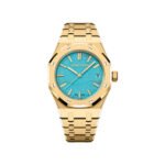 Audemars Piguet Royal Oak 15550BA.OO.1356BA.01 Yellow Gold 37mm Turquoise Dial - Luxury Souq