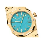 Audemars Piguet Royal Oak 15550BA.OO.1356BA.01 Yellow Gold 37mm Turquoise Dial - Luxury Souq