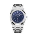 Audemars Piguet Royal Oak 16202BC.OO.1240BC.02 'Jumbo' Extra-Thin White Gold 39mm Grainy Blue Dial Unisex Watch - Luxury Souq