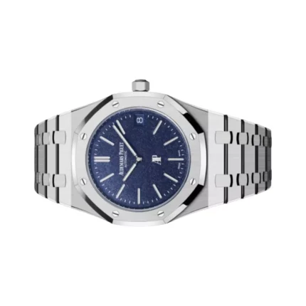 Audemars Piguet Royal Oak 16202BC.OO.1240BC.02 'Jumbo' Extra-Thin White Gold 39mm Grainy Blue Dial Unisex Watch - Luxury Souq