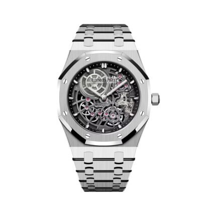 Audemars Piguet Royal Oak 16204BC.OO.1240BC.01 ‘Jumbo’ Extra Thin Openworked White Gold 39mm Skeleton Dial Men's Watch - Luxury Souq
