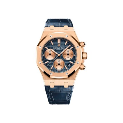Audemars Piguet Royal Oak 26239OR.OO.D315CR.01 Selfwinding Chronograph Rose Gold 41mm Blue Dial - Luxury Souq