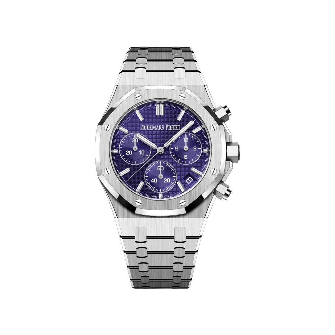 Audemars Piguet Royal Oak 26240BC.OO.1320BC.01 Special Edition Murtoli White Gold 41mm Purple Dial - Luxury Souq Audemars Piguet Royal Oak 26240BC.OO.1320BC.01 Special Edition Murtoli White Gold 41mm Purple Dial - Luxury Souq