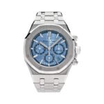 Audemars Piguet Royal Oak 26317BC.OO.1256BC.01 White Gold 38mm Light Blue Dial Unisex Watch - Luxury Souq