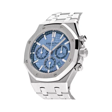 Audemars Piguet Royal Oak 26317BC.OO.1256BC.01 White Gold 38mm Light Blue Dial Unisex Watch - Luxury Souq