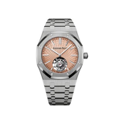 Audemars Piguet Royal Oak 26531TI.OO.1220TI.01 Flying Tourbillon Titanium 41mm Salmon Dial - Luxury Souq