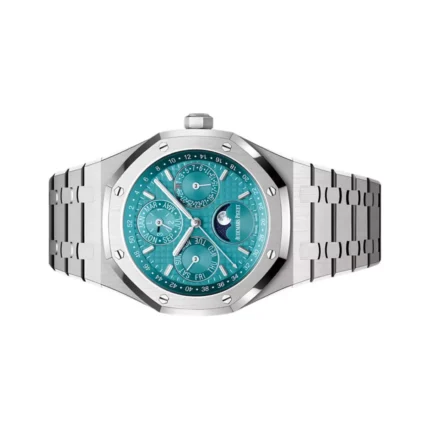 Audemars Piguet Royal Oak 26613ST.OO.1220ST.01 Perpetual Calendar UAE Edition Stainless Steel Turquoise Blue Dial 41mm Men's Watch - Luxury Souq