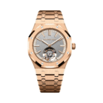 Audemars Piguet Royal Oak 26730OR.OO.1320OR.05 Flying Tourbillon Pink Rose Gold 41mm Gray Dial Mens Watch - Luxury Souq