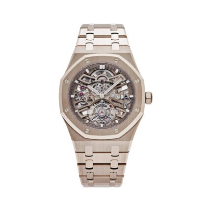 Audemars Piguet Royal Oak 26735SG.OO.1320SG.01 Flying Tourbillon Sand Gold 41mm Skeleton Dial Men's Watch - Luxury Souq