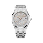 Audemars Piguet Royal Oak 77450BC.GG.1361BC.01 Automatic White Gold Frosted Dial 34mm Ladies Watch - Luxury Souq