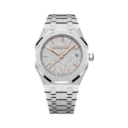 Audemars Piguet Royal Oak 77450BC.GG.1361BC.01 Automatic White Gold Frosted Dial 34mm Ladies Watch - Luxury Souq