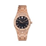Audemars Piguet Royal Oak 77450OR.GG.1361OR.02 Frosted Rose Gold with 34mm Black "Pixel” Dial Ladies Watch - Luxury Souq