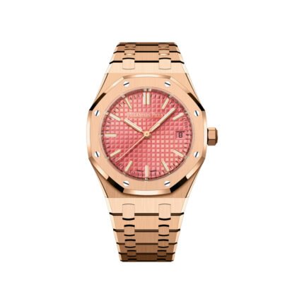 Audemars Piguet Royal Oak 77450OR.OO.1361OR.01 Self Winding 34mm Pink Rose Gold Pink Dial - Luxury Souq