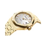 Audemars Piguet Royal Oak Carolina Bucci 15454BA.GG.1259BA.02 Frosted Yellow Gold 37mm Silver-toned Mirror Dial Ladies Watch - Luxury Souq