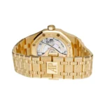 Audemars Piguet Royal Oak Carolina Bucci 15454BA.GG.1259BA.02 Frosted Yellow Gold 37mm Silver-toned Mirror Dial Ladies Watch - Luxury Souq