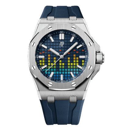 Audemars Piguet Royal Oak Offshore 15600TI.OO.A343CA.01 Music Edition Self-Winding 43mm Titanium Blue Rubber Straps Men's Watch