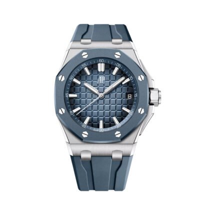 Audemars Piguet Royal Oak Offshore 15605SK.OO.A350CA.01 Stainless Steel 43mm Smoked Blue Dial Men's Watch - Luxury Souq