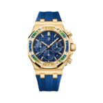 Audemars Piguet Royal Oak Offshore 26236BA.YY.D346CA.01 Yellow Gold Sapphire Bezel 37mm Blue Dial Unisex Watch - Luxury Souq