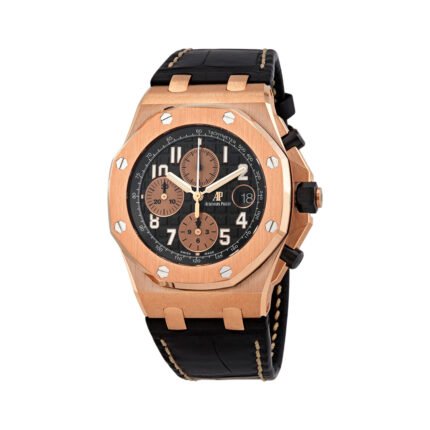 Audemars Piguet Royal Oak Offshore 26470OR.OO.A002CR.02 Chronograph Rose Gold Black Mega Tapisserie Dial 42mm Men's Watch - Luxury Souq