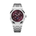 Audemars Piguet Royal Oak Perpetual Calendar 26598BC.ZZ.1220BC.01 'Special Edition' White Gold 41mm Burgundy Purple Dial Mens Watch - Luxury Souq
