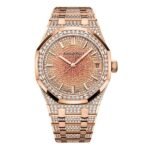 Audemars Piguet Royal Oak Selfwinding 15502OR.ZZ.1222OR.01 Diamond Paved 41mm 18k Rose Gold Men's Watch