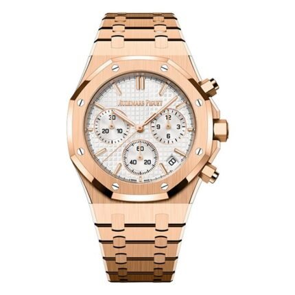Audemars Piguet Royal Oak Selfwinding Chronograph 26240OR.OO.1320OR.07 Silver Dial 41mm Pink Gold Men’s Watch