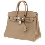 Hermès Birkin 25 cm handbag in Beige Marfa togo leather