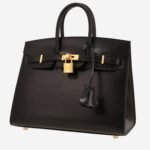Hermès Birkin 25 cm handbag in black box leather