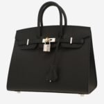 Hermès Birkin 25 cm handbag in black epsom leather