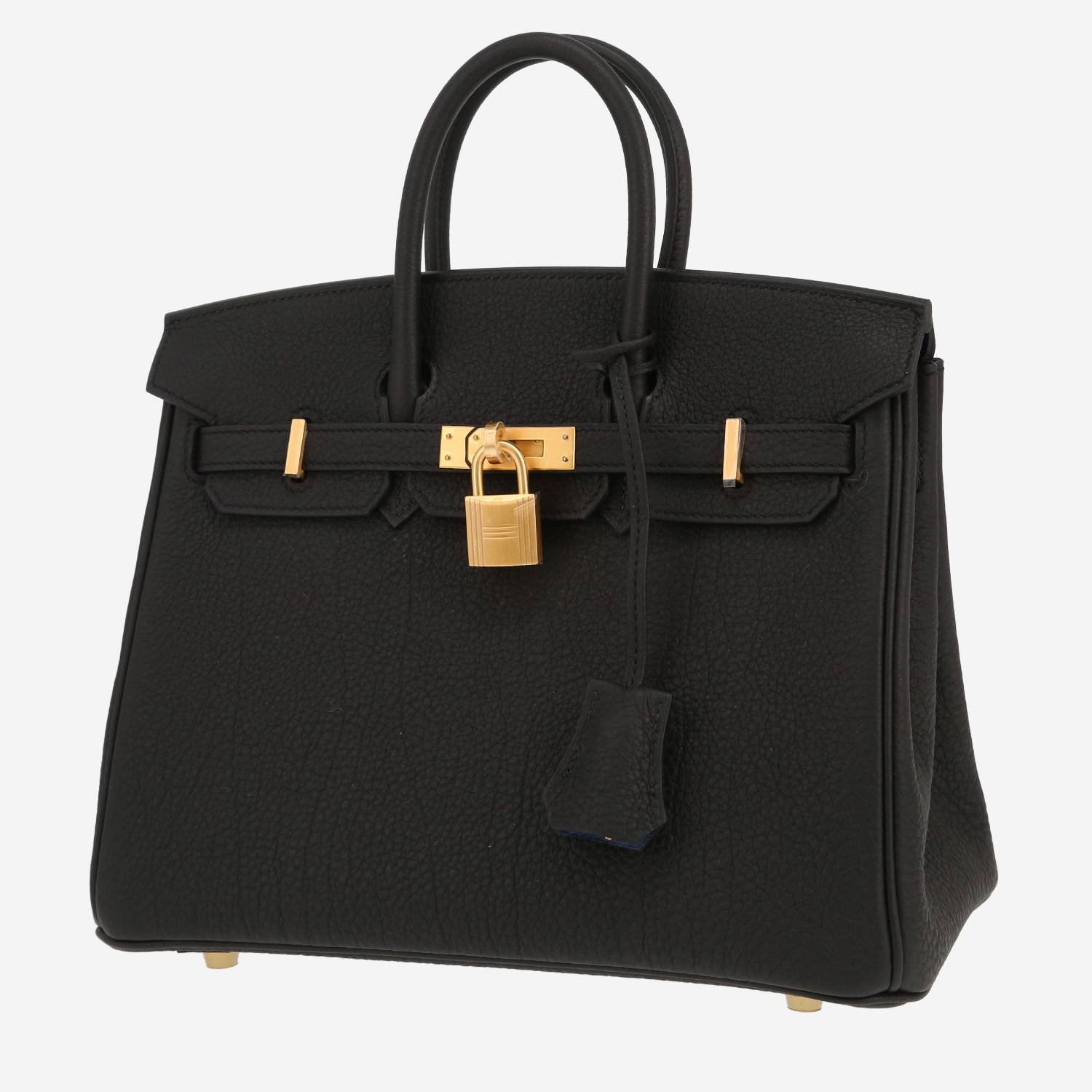Hermès Birkin 25 cm handbag in black togo leather Hermès Birkin 25 cm handbag in black togo leather