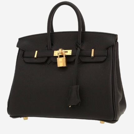 Hermès Birkin 25 cm handbag in black togo leather