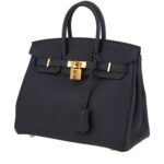 Hermès Birkin 25 cm handbag in blue togo leather