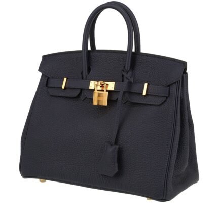 Hermès Birkin 25 cm handbag in blue togo leather