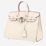 Hermès Birkin 25 cm handbag in Craie epsom leather