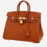 Hermès Birkin 25 cm handbag in fawn Barenia leather