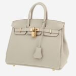 Hermès Birkin 25 cm handbag in Gris Perle togo leather