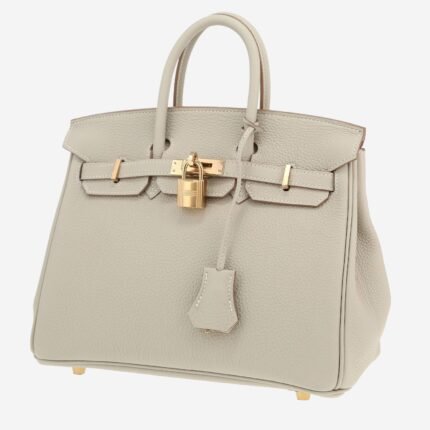 Hermès Birkin 25 cm handbag in Gris Perle togo leather