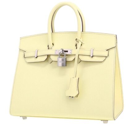 Hermès Birkin 25 cm handbag in Jaune Milton epsom leather