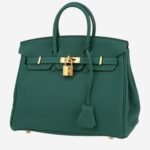 Hermès Birkin 25 cm handbag in malachite green togo leather