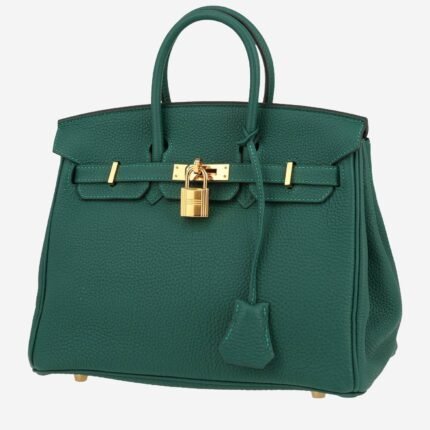 Hermès Birkin 25 cm handbag in malachite green togo leather