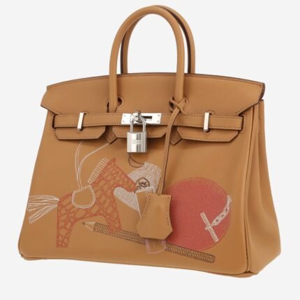 Hermès Birkin 25 cm In and Out handbag in Biscuit Swift leather