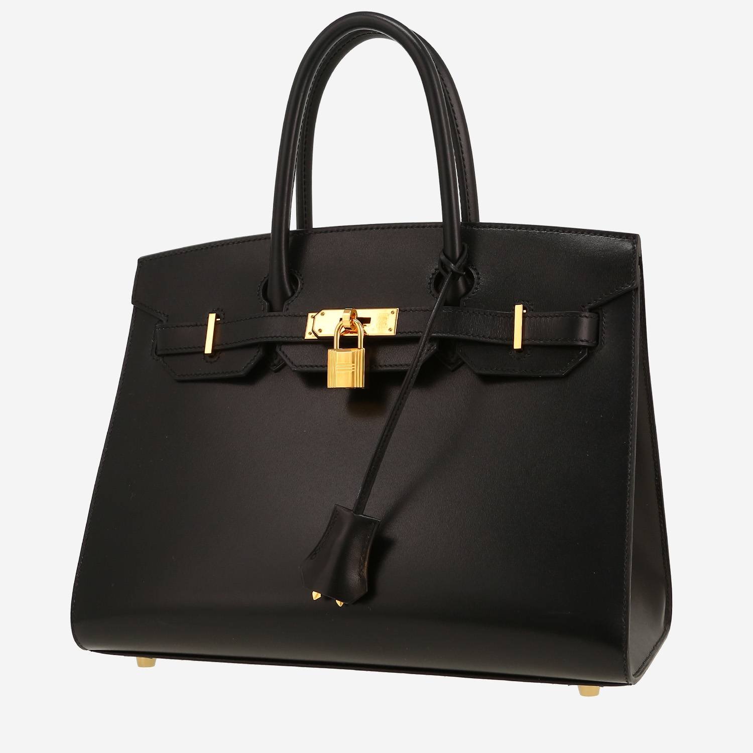 Hermès Birkin 30 cm handbag in black box leather Hermès Birkin 30 cm handbag in black box leather
