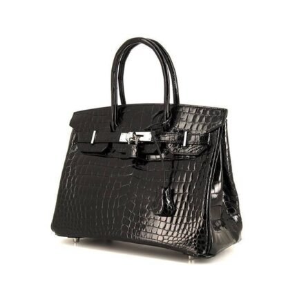 Hermès Birkin 30 cm handbag in black niloticus crocodile